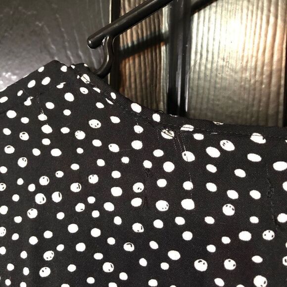 Missguided Dress Womens 2 Black Polka Dot Ruffle Hem Wrap Tea Length - Picture 7 of 8